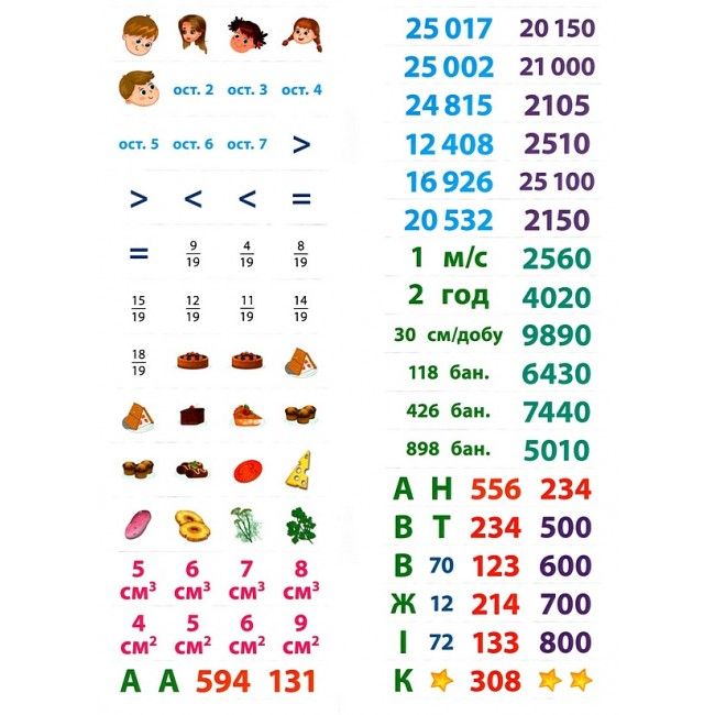 Ігрові завдання з наліпками Математика 4 клас НУШ Авт: Собчук О.С. Вид-во: УЛА - фото 7