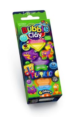 Пластилін Fluoric Bubble Clay флуорісцентний 6 кольорів Пластилін Fluoric Bubble Clay флуорісцентний 6 кольорів - Пластилін та аксесуари