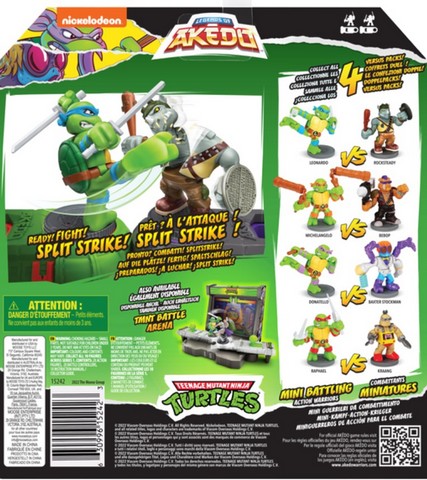 Набір для поєдинку Мікеланджело та Бібоп TMNT (Черепашки-ніндзя). Ігровий набір TM Akedo - фото 2