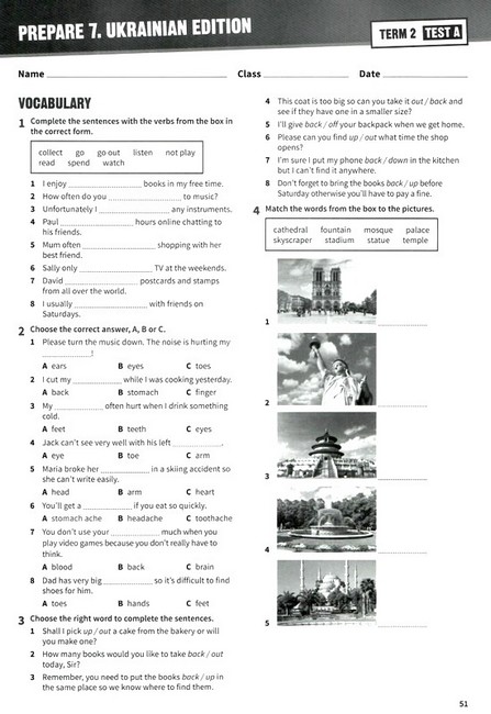 Збірник тестів Англійська мова Prepare Test book 7 клас НУШ Авт: Joanna Kosta Melanie Williams Вид-во: Лінгвіст - фото 5