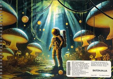 Альбом для малювання "У польоті фантазій" 20 аркушів ЕКО-картон BTN-020-0001 ЛАК, мет.пружина - Чорна П'ятниця акційні товари