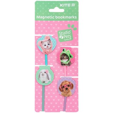 Закладинки Kite SР24-497 4шт/в блістері магнітні+стрічка-лясе Закладинки Kite SР24-497 4шт/в блістері магнітні+стрічка-лясе - Канцелярські товари