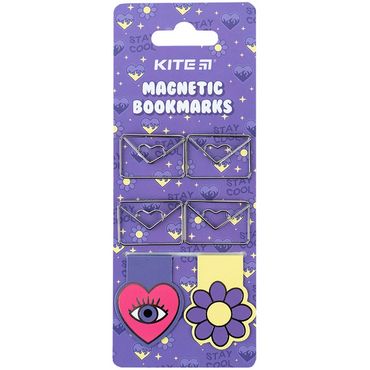 Закладинки Kite Letter 2шт/в блістері магнітні+скріпки фігурні K24-495-4 Закладинки Kite Letter 2шт/в блістері магнітні+скріпки фігурні K24-495-4 - Канцелярські товари