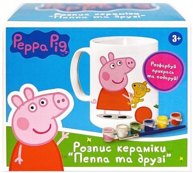 Декоративна чашка Розпис кераміки "Пеппа та друзі" Вид-во: Peppa Pig Декоративна чашка Розпис кераміки "Пеппа та друзі" Вид-во: Peppa Pig