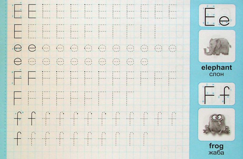 Мініпрописи з наліпками Пишу англійською по клітинках Авт: Федієнко В.В. Вид-во: Школа - фото 3