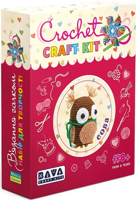 Набір для творчості Вязання гачком Сова Вид-во: Умняшка - фото 1