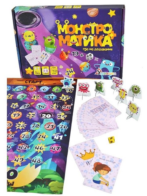 Монстроматика Настільна навчальна гра на додавання Вид-во: Умняшка - фото 2