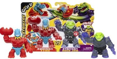 Іграшки, що розтягуються Тайро-сокира та Рок Джо-залізний лицарь(Смеш Страйкерс)ТМ "GooJitZu" Іграшки, що розтягуються Тайро-сокира та Рок Джо-залізний лицарь(Смеш Страйкерс)ТМ "GooJitZu"