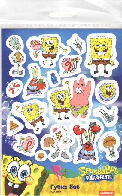 Наліпки Губка Боб ТМ SpongeBob SquarePants - фото 1
