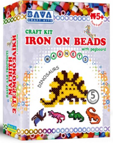 Набір для творчості Магніти з термомозаїки Динозаври - фото 1