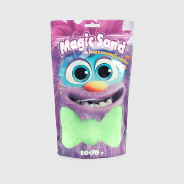 Magic sand Кінетичний пісок зелений в пакеті, 1000 г