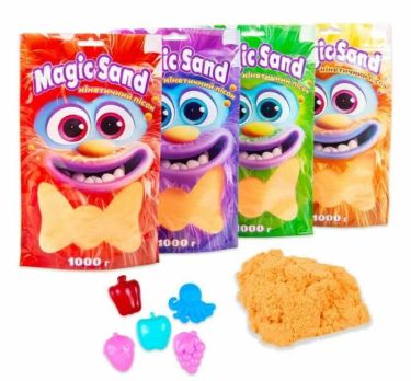 Magic sand Кінетичний пісок помаранчевий в пакеті, 1000 г 