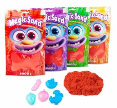 Кінетичний пісок Magic sand червоний у пакеті 1 кг. Strateg 39404-6 Кінетичний пісок Magic sand червоний у пакеті 1 кг. Strateg 39404-6