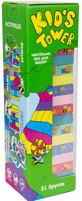 Настільна гра Kids Tower дженга 51 брусок Вид-во: Strateg - фото 1