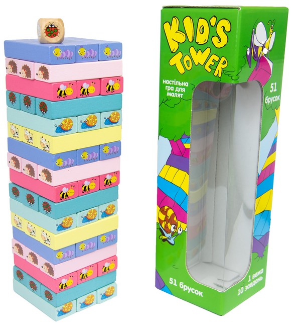 Настільна гра Kids Tower дженга 51 брусок Вид-во: Strateg - фото 2