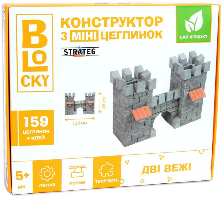Конструктор з міні-цеглинок Дві вежі BLOCKY Вид-во: Strateg - фото 1