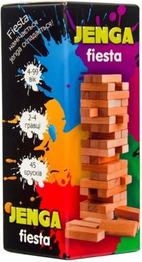 Настільна гра Jenga Fiesta 45 елементів Вид-во: Strateg Настільна гра Jenga Fiesta 45 елементів Вид-во: Strateg