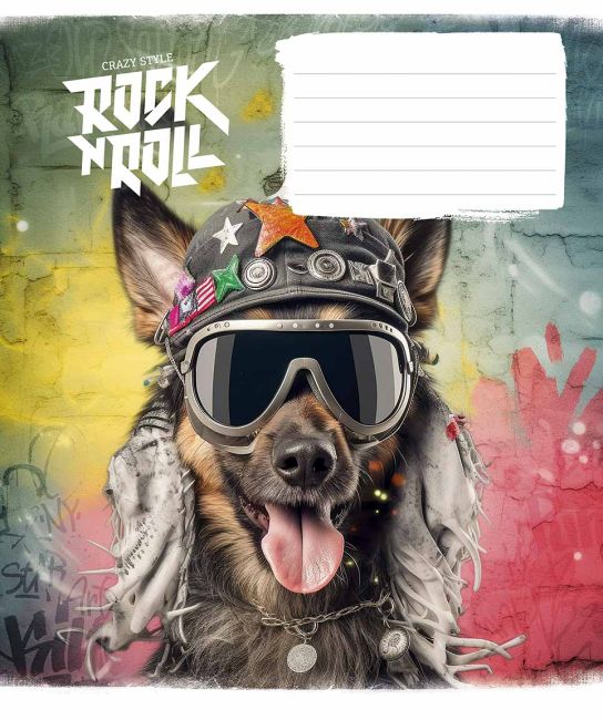 Зошит учнівський, 12арк., у лінію, ВД-лак, Star (012-3277L, Rock star 12л (нейт)) - фото 2