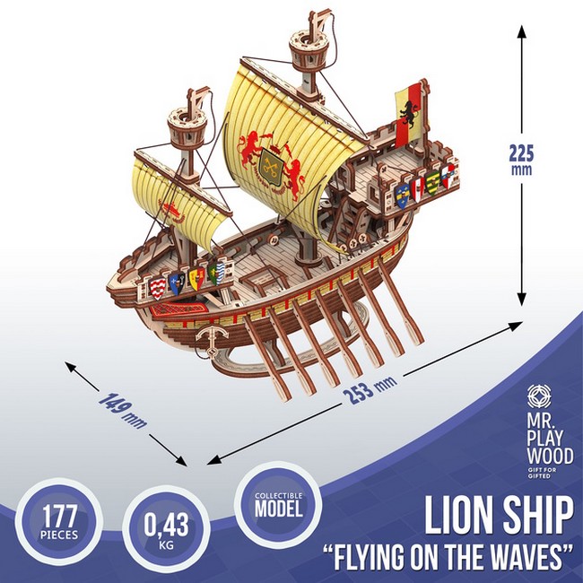 Конструктор Корабель Лев Летаючий по хвилях Вид-во: Mr.Playwood - фото 2