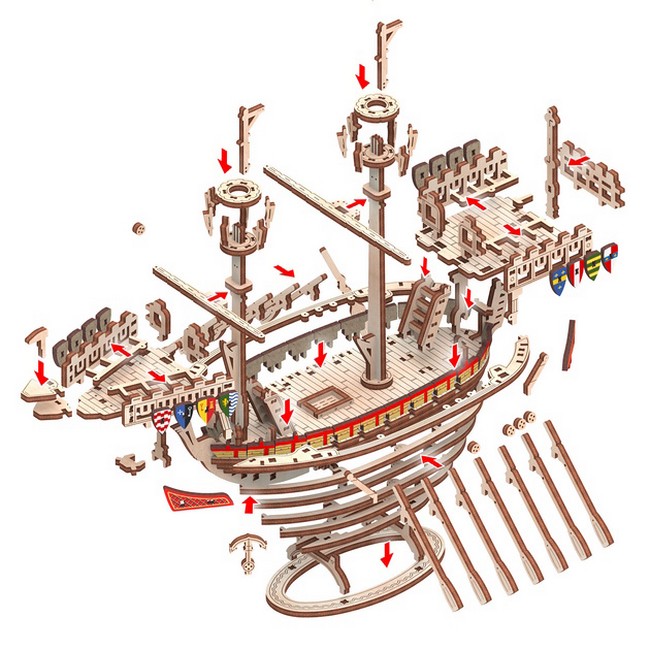 Конструктор Корабель Лев Летаючий по хвилях Вид-во: Mr.Playwood - фото 4