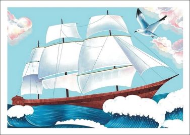Листівка вітальна «Кораблик» Листівка вітальна «Кораблик» - Вітальні листівки