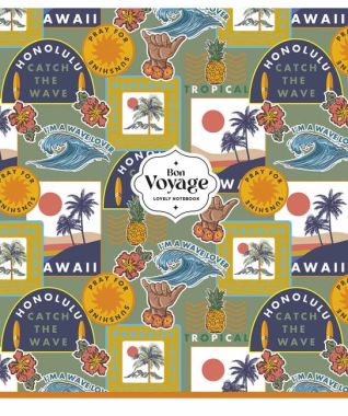 Зошит учнівський, 24арк., у лінію, ВД-лак, Genius (024-3306L, Рostcards) - Шкільні зошити та словники