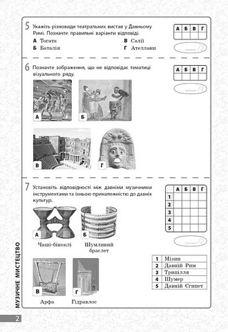 Поточне та підсумкове оцінювання за групами результатів Мистецтво 8 клас НУШ Авт: О. Комаровська В. Власова Вид-во: Ранок - фото 2