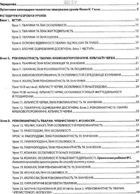 Книга для вчителя Конспекти уроків Біологія 7 клас Нова програма Авт: Соболь В. Вид-во: Абетка - фото 3