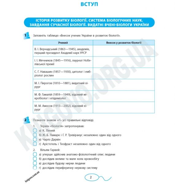 Робочий зошит Біологія Стандарт Академ 10 клас Авт: Котик Т. Тагліна О. Вид-во: Ранок - фото 2