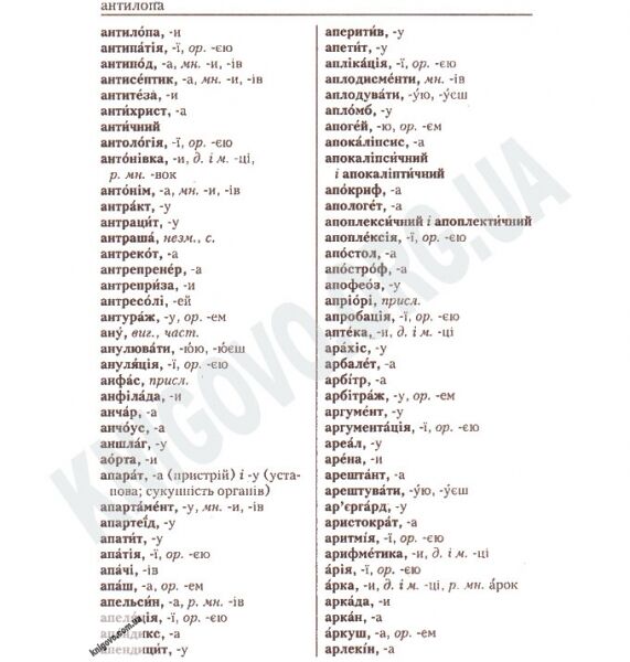 Шкільний орфографічний словник 35 000 слів Авт: Жовтобрюх В. Вид-во: Ранок - фото 3