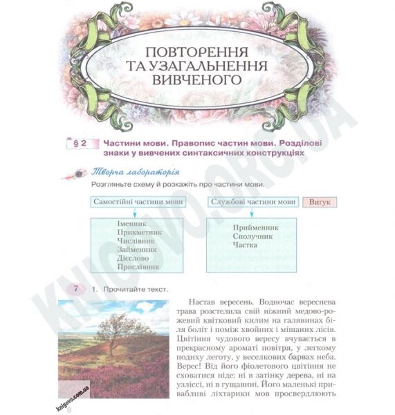 Підручник Українська мова 7 клас Нова програма Авт: Горошкіна О.М. Попова Л.О. Вид-во: Грамота - фото 2