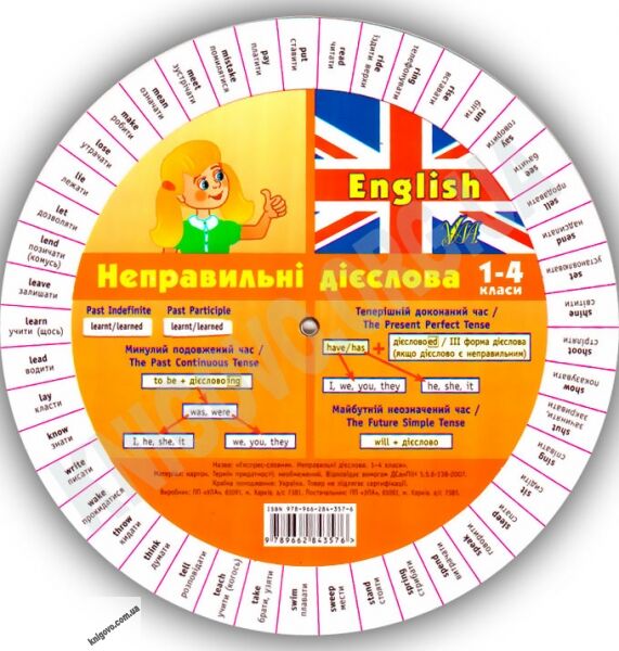 Експрес-словник 1-4 класи Неправильні дієслова Авт: Зіновєва Л. Вид-во: УЛА - фото 2