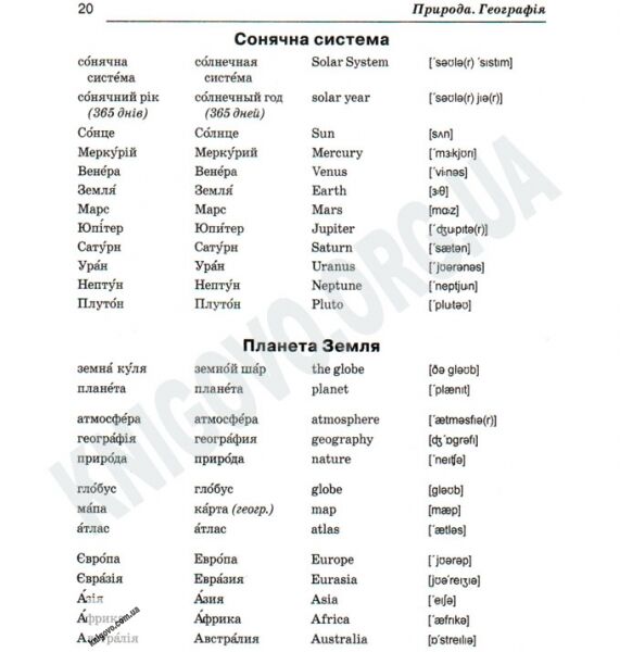 Тематичний словник Українсько-Російсько-Англійський 10 000 слів Авт: Рудь С. Вид-во: Весна - фото 2