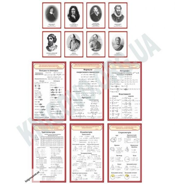 Кабінет математики Комплект стендів Артікул: 12467 Виробник: Інтердизайн - фото 1