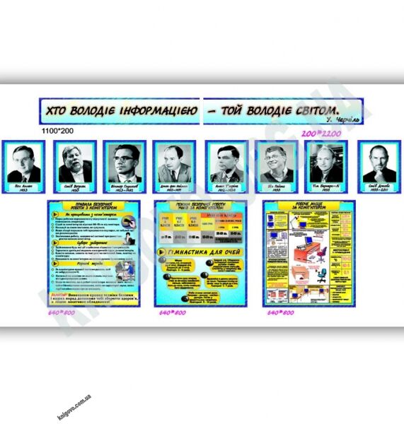 Кабінет інформатики Комплект стендів Артікул: 12465 Виробник: Інтердизайн - фото 1