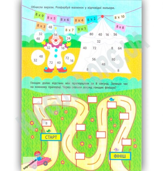 Таблиця множення чисел 8 і 9 Вид: АРТ - фото 3