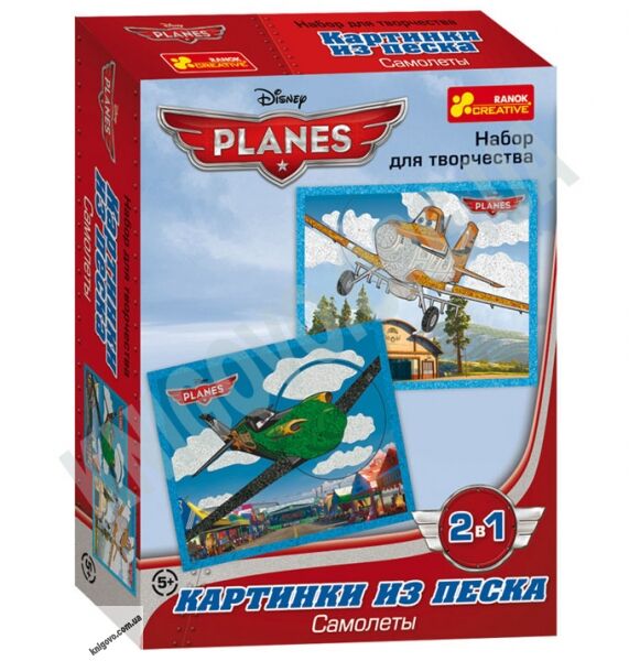 Набор для творчества Картинки из песка Самолёты Disney 5+ Код 13153006Р Изд Ранок - фото 1