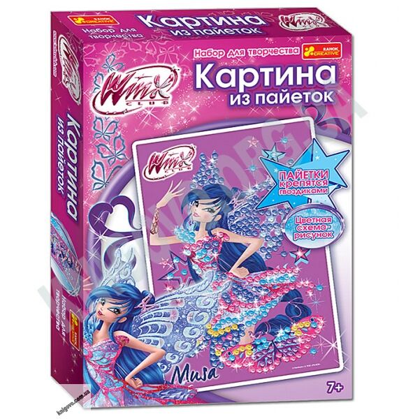 Набор для творчества Картинка из пайеток Winx Муза 7+ Код 15159070Р Изд Ранок - фото 1