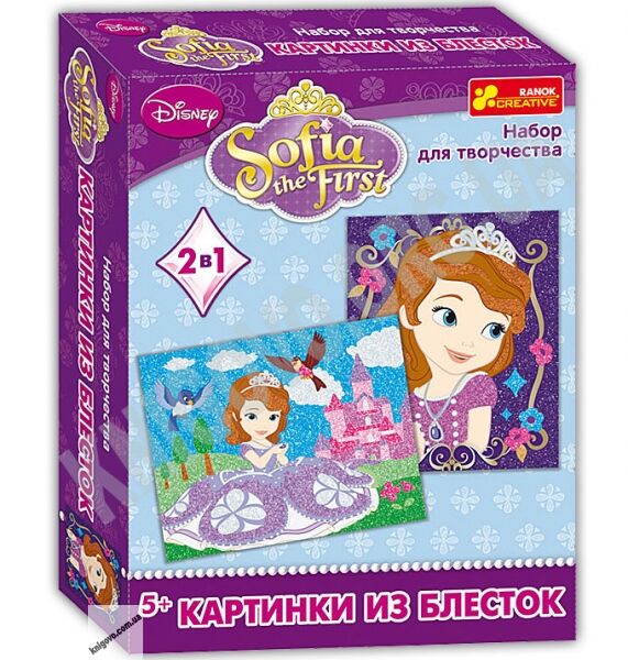 Картинка из блесток Принцесса София Disney 5+ Код 13153013 Изд Ранок - фото 1