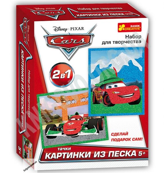 Набор для творчества Картинки из песка Тачки 2 Disney 5+ Код 13153004Р Изд Ранок - фото 1