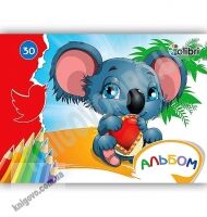 Альбом для малювання Пухнасті друзі Коала 30 аркушів Код 260018 Colibri Ranok - Альбоми для малювання