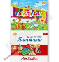 Пластилін 16 кольорів 320 гр. Ліпландія Вид: Тетрада - Пластилін та аксесуари