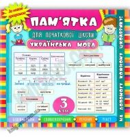 Пам’ятка для початкової школи Українська мова 3 клас Нова програма Авт: Собчук О. Вид: УЛА Пам’ятка для початкової школи Українська мова 3 клас Нова програма Авт: Собчук О. Вид: УЛА