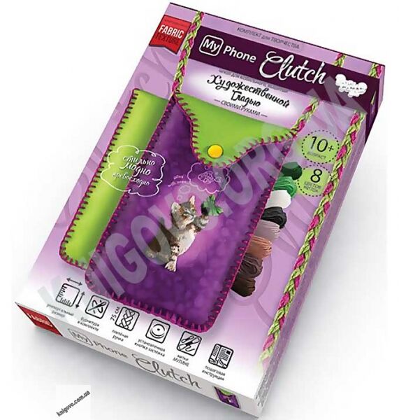 Чехол для мобильного вышитый Художественной гладью Котёнок Код MPCL0107 Изд: Danko Toys - фото 1