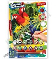Картина по номерам Попугаи Код: KN-01-02 Изд: Danko Toys Картина по номерам Попугаи Код: KN-01-02 Изд: Danko Toys - КОСМІЧНІ ТОВАРИ