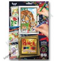 Раскраска карандашами по номерам Тигр Код: PBN-01-07 Изд: Danko Toys Раскраска карандашами по номерам Тигр Код: PBN-01-07 Изд: Danko Toys - До 8 березня