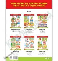 Уроки безпеки від подружки Калинки Комплект плакатів з трудового навчання Вид: Основа - Оформлення предметних кабінетів