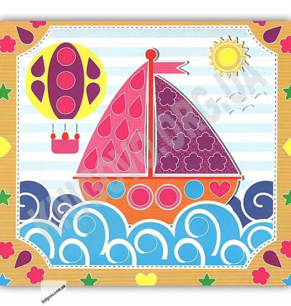 Набір для дитячої творчості Обємна мозаїка Вітрильник Вид: Ірис - фото 2