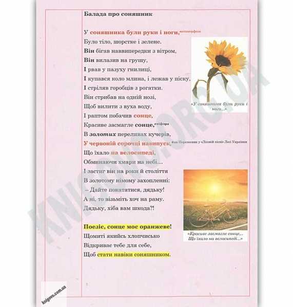 ЗНО Комплект карток з української літератури 11 клас Клинич О. Соняшник - фото 3