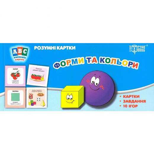 ABC колекція карток Розумні картки Форми та кольори тварини Вид-во: Торсінг ABC колекція карток Розумні картки Форми та кольори тварини Вид-во: Торсінг - Вивчаємо Англійську